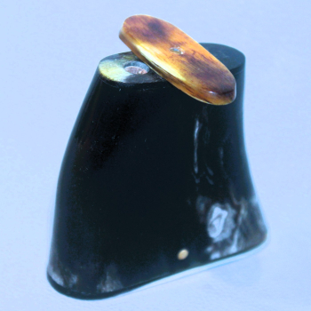 Tabakdose aus Horn mit Schiebedeckel